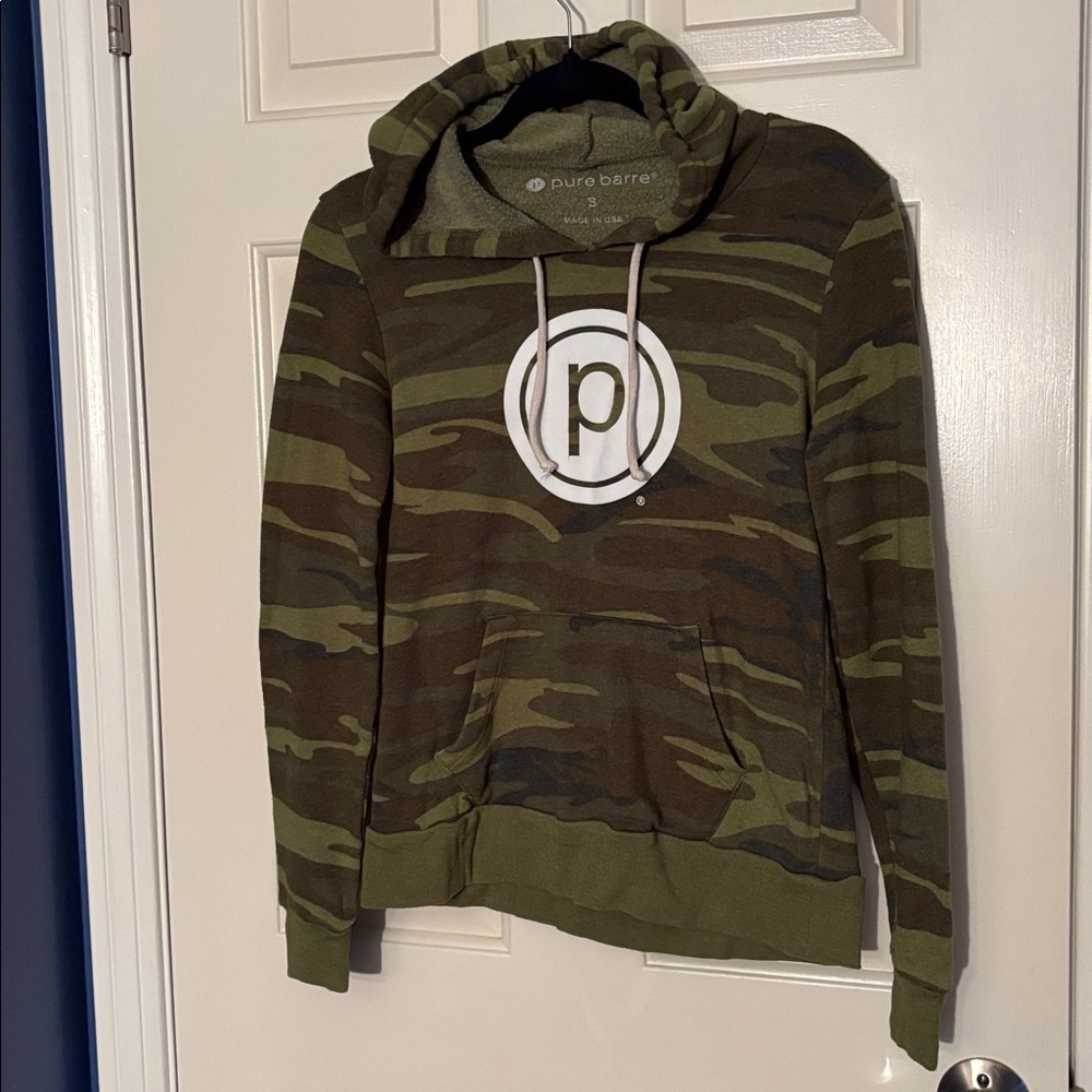 Camo Hoodie with Pure Barre Logo